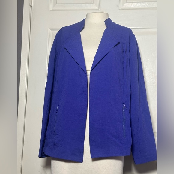 Chico's Women's Blazer, Purple, Open Jacket with side Zipper Pockets Size 3, NWT - Picture 6 of 13